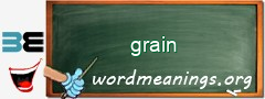 WordMeaning blackboard for grain